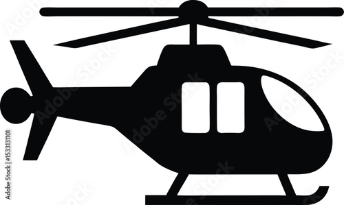 helicopter silhouette vector illustration