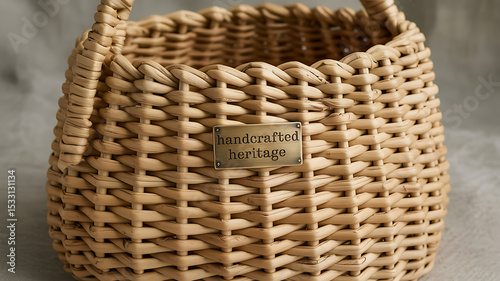 Handcrafted Heritage Wicker Basket with Handles