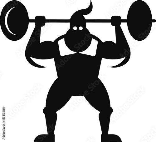 illustration of a man lifting weights