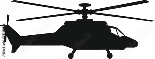 helicopter silhouette vector illustration