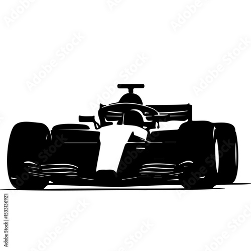 Formula One Race Car Silhouette 