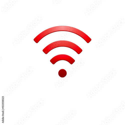 wi fi icon red and white 