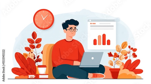 Business illustrators creating digital artworks marketing campaigns digital illustration creativity concept