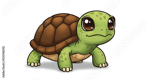 Cute Cartoon Tortoise Illustration
