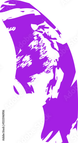 Roughly drawn shape with curves and rounded edges, and a smooth, textured fill.
