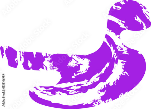 Freeform shape with an uneven outline and a smooth, textured fill.