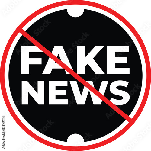 Fake News. Restriction Icon Symbol.