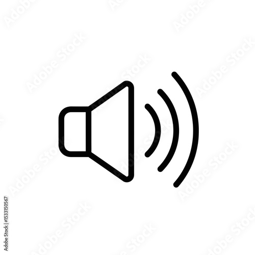 Vector icon of a speaker emitting sound waves