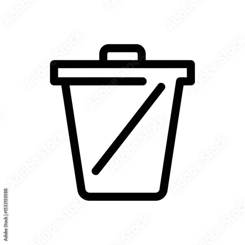 Vector icon of a trash can symbolizing waste disposal