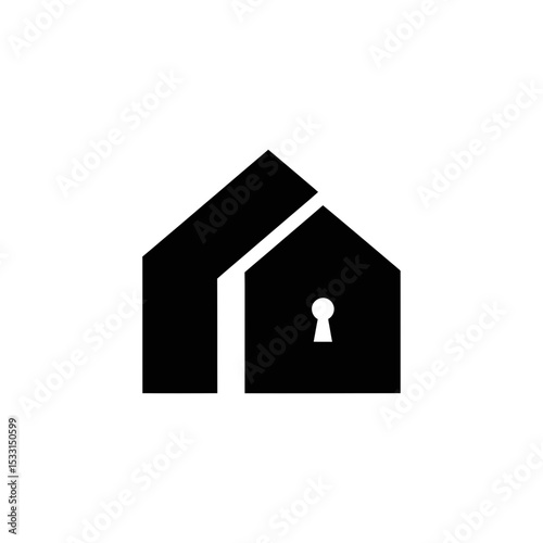 House icon with a keyhole symbolizing security and protection