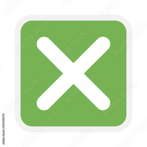 Negative Squared Cross Mark