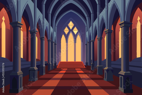 Ancient stone arches define the gothic interior of St John the Baptist Cathedral, evoking centuries of European religious history