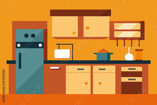 set of kitchen furniture