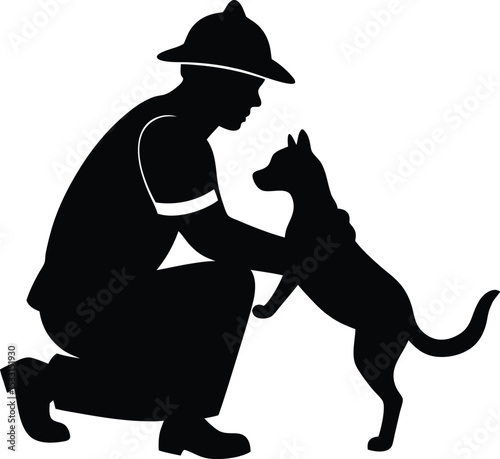 man and dog