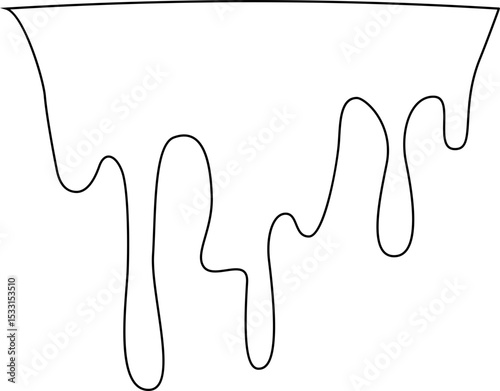 Outline of a dripping slime-like liquid.