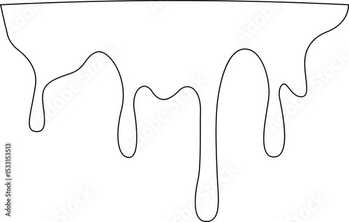 Outline of a generic dripping liquid shape.