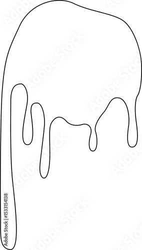 Soft liquid mass melting and forming drips.