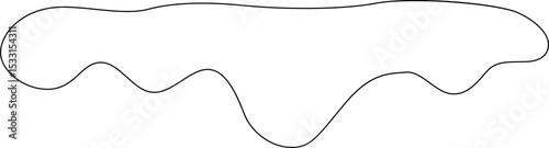 Flowing liquid outline with irregular edges expanding outward.