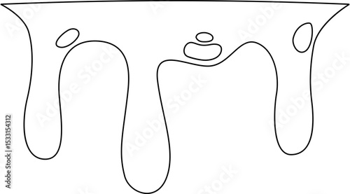 Irregular thick melting shape with a central hole and fluid edges.