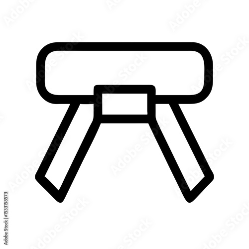 Martial Arts Belt Outline Vector Icon:
Clean outline icon of a martial arts belt, ideal for illustrating concepts of discipline, rank, and achievement in combat sports.