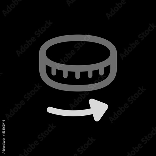 Digital Crown Horizontal Counter-Clockwise Icon