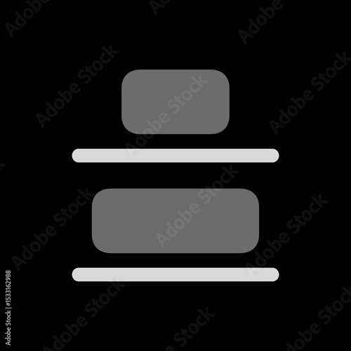 Distribute Vertical Bottom Filled Icon