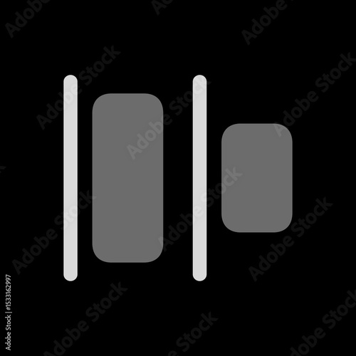 Distribute Horizontal Left Filled Icon