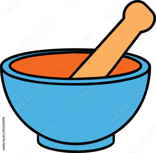 medical mortar and pestle icon clipart vector on transparent background