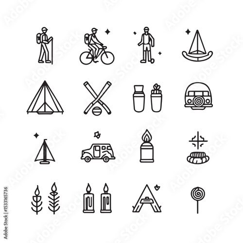 Media and technology icons black and white set