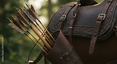 Arrows in quiver close up