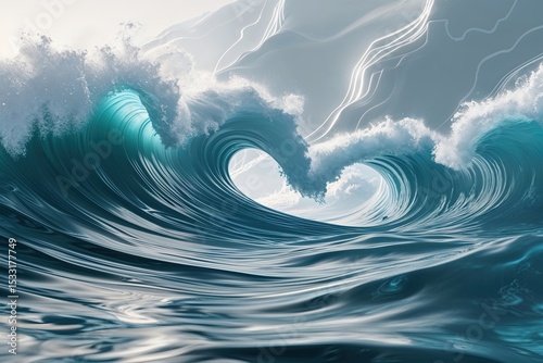 Next Generation Waveform Technology Innovative Scene Featuring Flowing Waves and Advanced Dynamics
