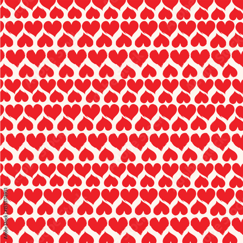 Seamless Heart Textured Background Vector Design.
