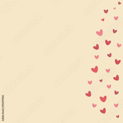 Seamless Heart Textured Background Vector Design.