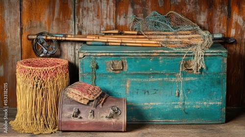 Antique Fishing Gear Collection photo