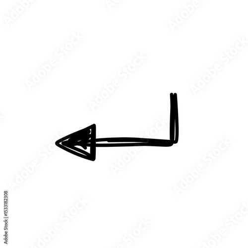 arrow doodle sign icon