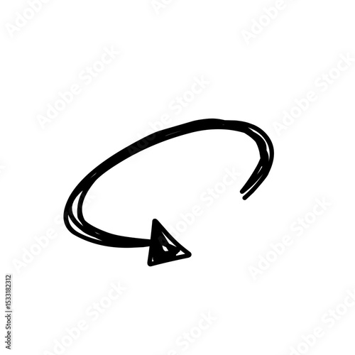 arrow doodle sign icon