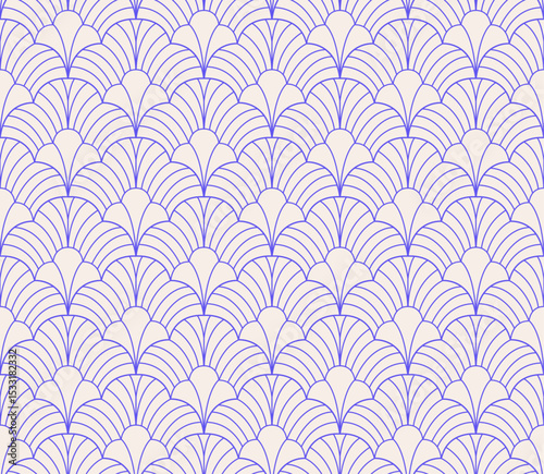 Elegant damask floral seamless pattern. Geometric art deco leaves background. Abstract botanical vector illustration for fabric, textile, wallpaper.