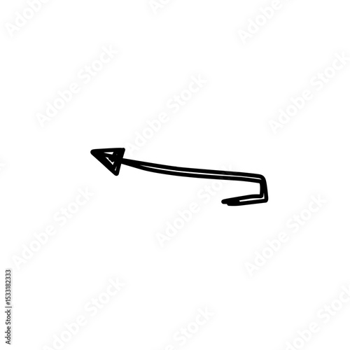 arrow doodle sign icon