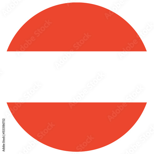 Flag of Austria in circle shape isolated. Free Download Flag of Austria in circle shape isolated. - GFXLoad