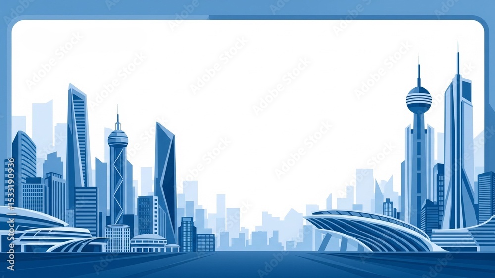 Fototapeta premium blue abstract background, modern, sleek, dynamic, IT and technology theme