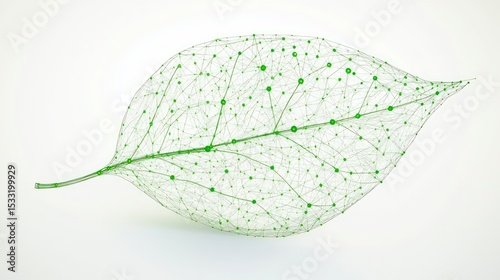 Delicate leaf structure, interconnected network