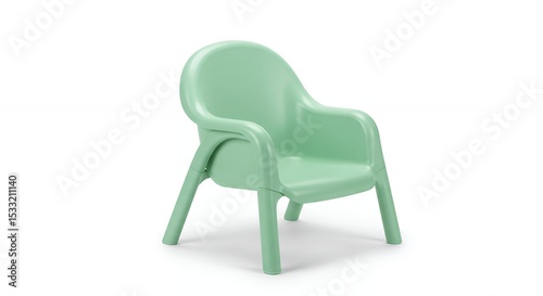 Mint green plastic childs chair