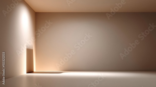 Abstract studio backdrop with neutral gradient of brown shades creating a simple serene scene