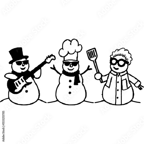Schneemänner mit Persönlichkeit - 2