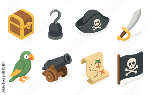 Fitness equipment icons set – 3d gym, workout, and training symbols