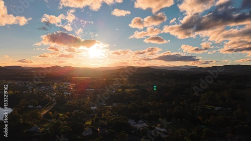 Aerial Drone View Over Beechwood, Rural Landscape in New South Wales, Australia. 4k footage, aerial view australia, drone photography nsw, beechwood aerial, rural landscape australia, new south wales 