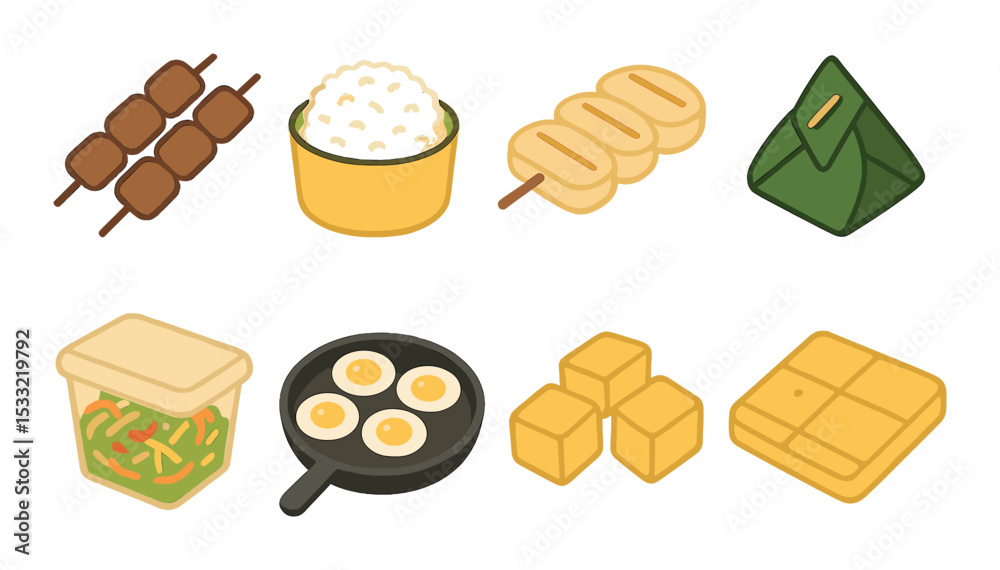 Food and dessert icons set – outline, culinary and snack symbol collection Food and dessert icons set – outline, culinary and snack symbol collection