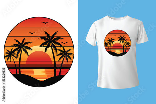 wave for the day t shirt, Another day in paradise. Tropical beach with palm-trees, Eco resort print design, Tropical summer beach vector graphics. Sunny day at the beach. Ocean wave.