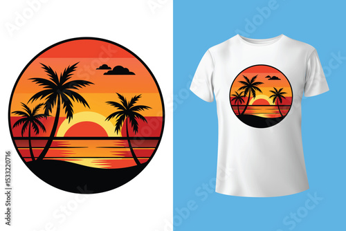 wave for the day t shirt, Another day in paradise. Tropical beach with palm-trees, Eco resort print design, Tropical summer beach vector graphics. Sunny day at the beach. Ocean wave.