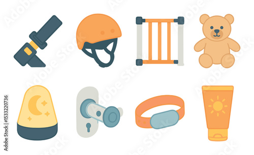 Daily routine icons set – 3d morning, lifestyle and habit symbols